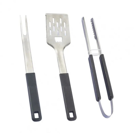Set 3 accessori Texas per barbecue in acciaio inox
