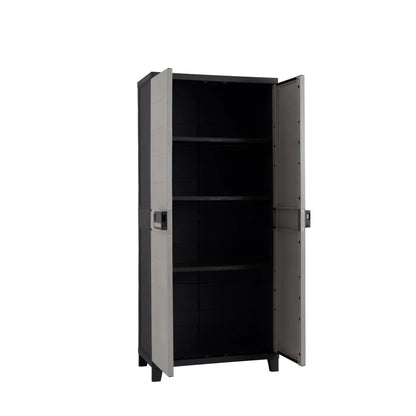 Armadio Smart Tuttopiani 4 Ripiani in Resina Antracite 68x39x173 cm