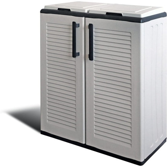 Mobile per raccolta differenziata 2 Posti grigio cm 68x37x90 h