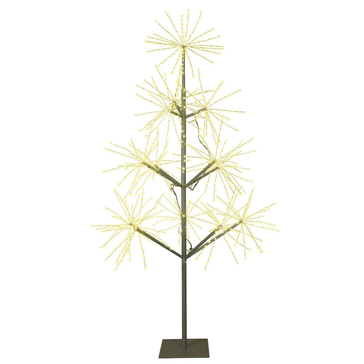 Albero di Natale con micro LED cangianti da esterno H180 cm