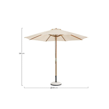 Bizzotto ombrellone Syros 3 m colore naturale