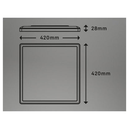 Plafoniera Slim led 42 cm 22w 3000lm bianco