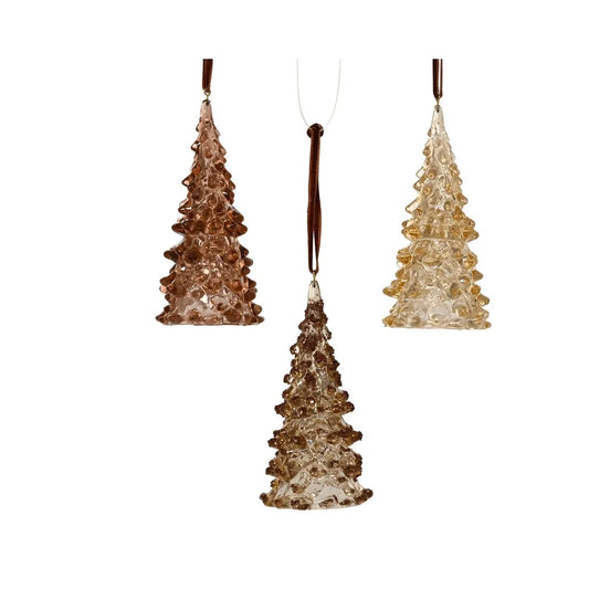 Decorazione per albero di Natale in resina marrone H12 cm