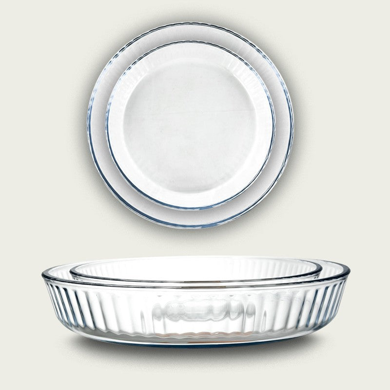 Set 2 teglie per crostata Alorno in vetro borosilicato Ø 26/32 cm