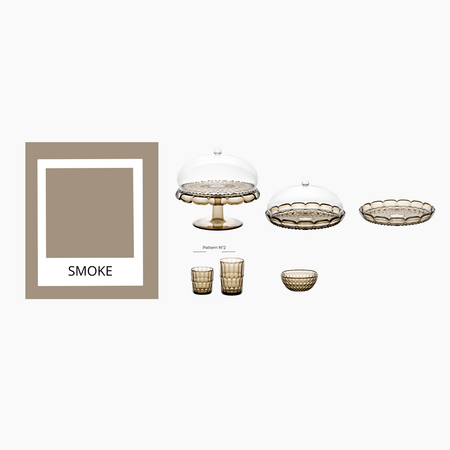 Set tortiera Vanity Ø 30 x h16 cm colore fumo