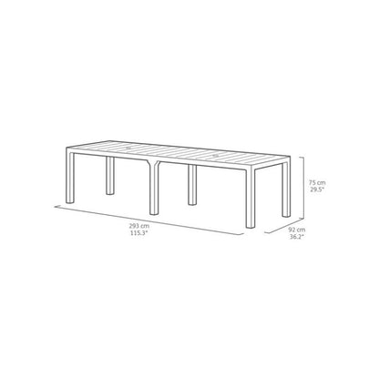 Tavolo Keter Julie Double grafite cm 147-295x90x74,5 h