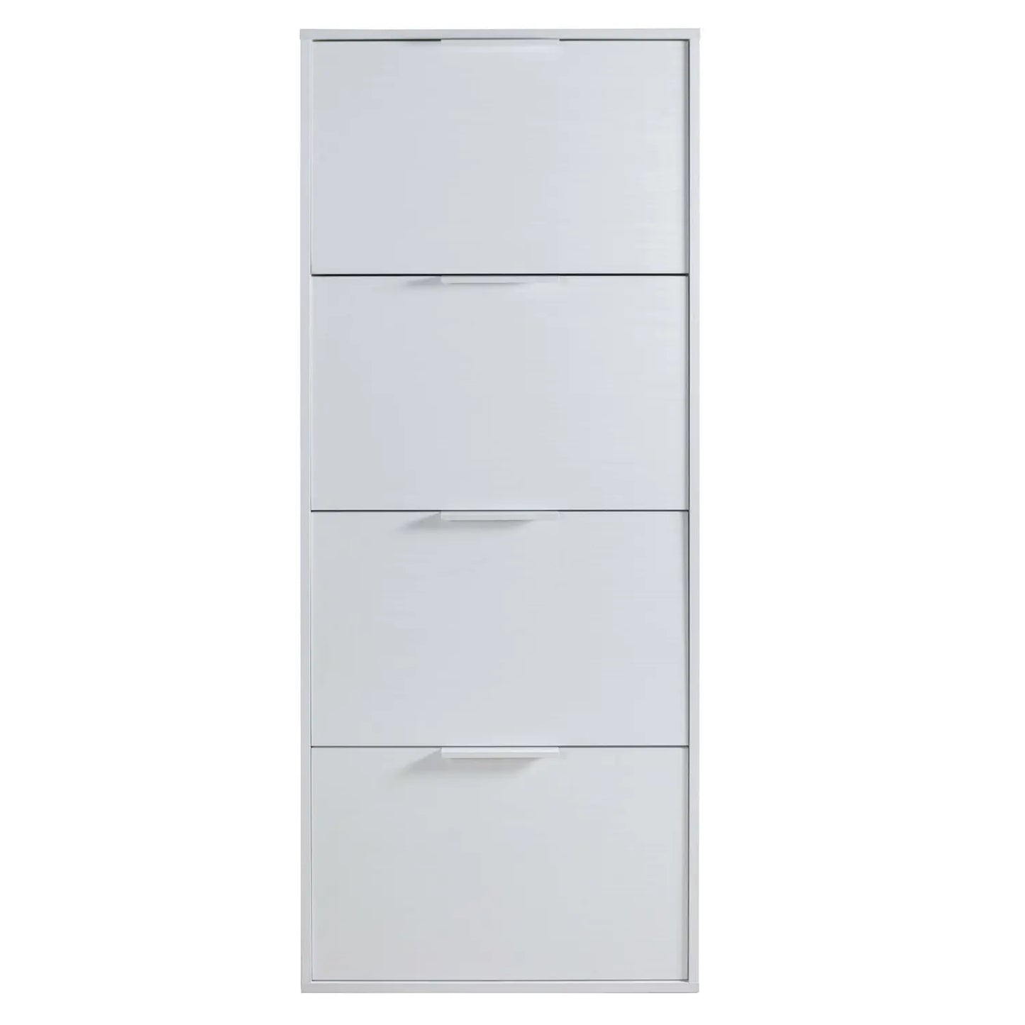 Scarpiera 4 ribalte bianco lucido cm 65x25x147 h