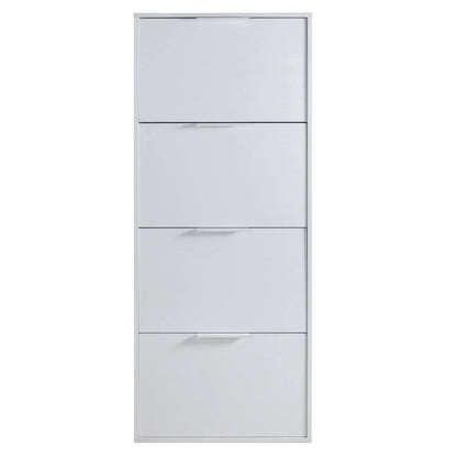 Scarpiera 4 ribalte bianco lucido cm 65x25x147 h