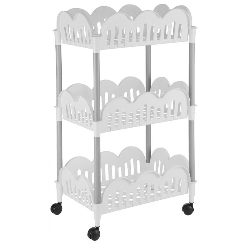 Carrello Trolly 3 cesti bianco 40x30xH68 cm