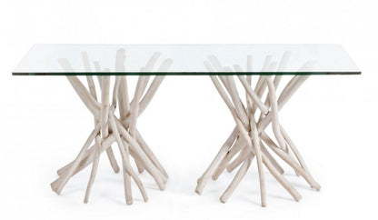 SAHEL RECT TABLE W-GLASS