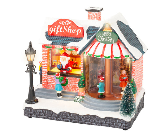 Regalo LED in plastica h. 21,2cm, bianco caldo