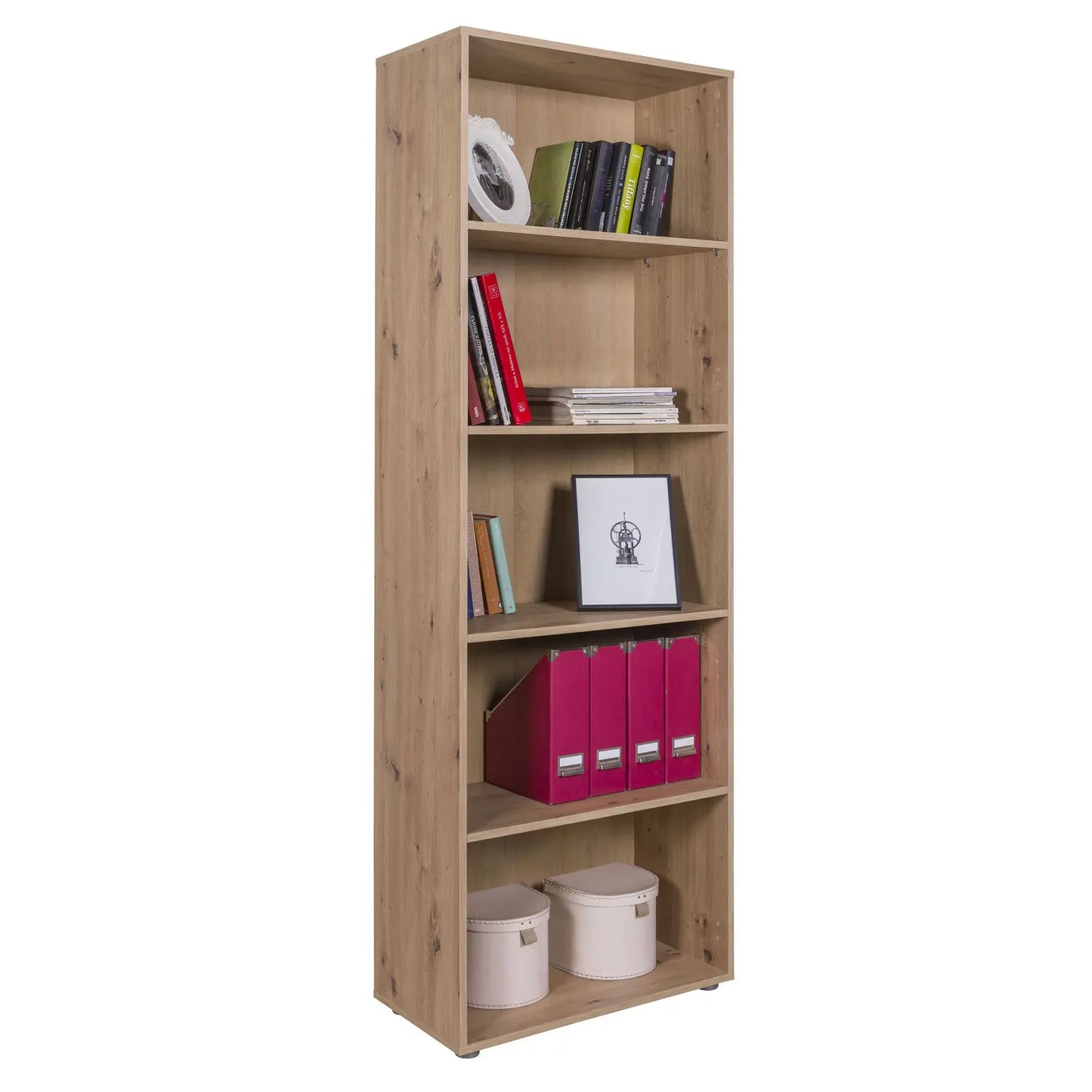 Libreria 5 ripiani rovere artisan 68,8x35,3x200 composad