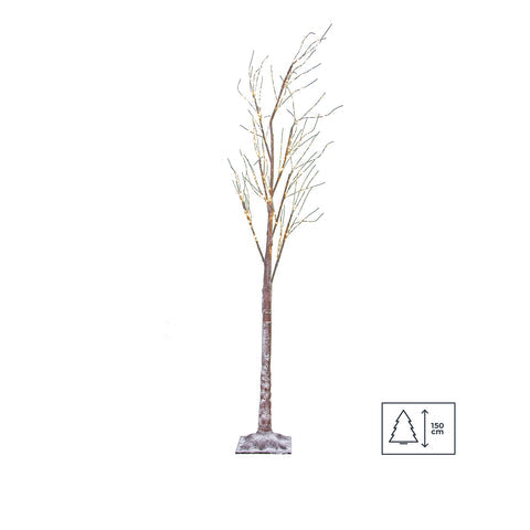 Albero di Natale 150 cm innevato con luci LED