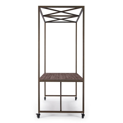 Tavolo industriale espositore con tetto 180x220h cm