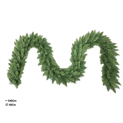 Tralcio natalizio verde 540 cm Ø40 cm