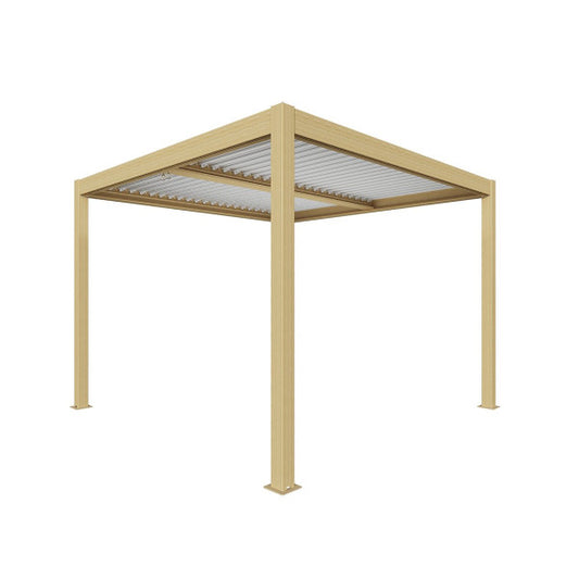 Pergola bioclimatica Atena effetto legno 3 x 4 x H 2,5 m