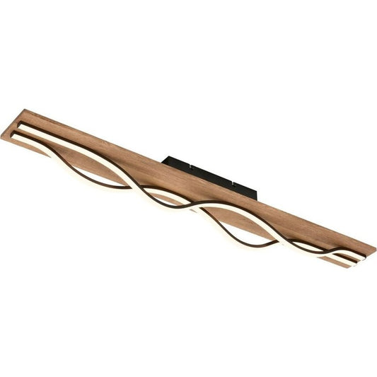 Briloner plafoniera led ondulata 98 cm 29w 3200lm nero legno