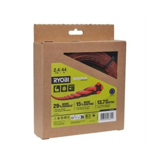 Filo tondo decespugliatore tagliabordi 2.4 mm x 44 m RYOBI WHISPER™ RAC180