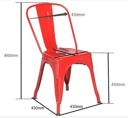 Sedia ferro new bristol nero cm51x43h84