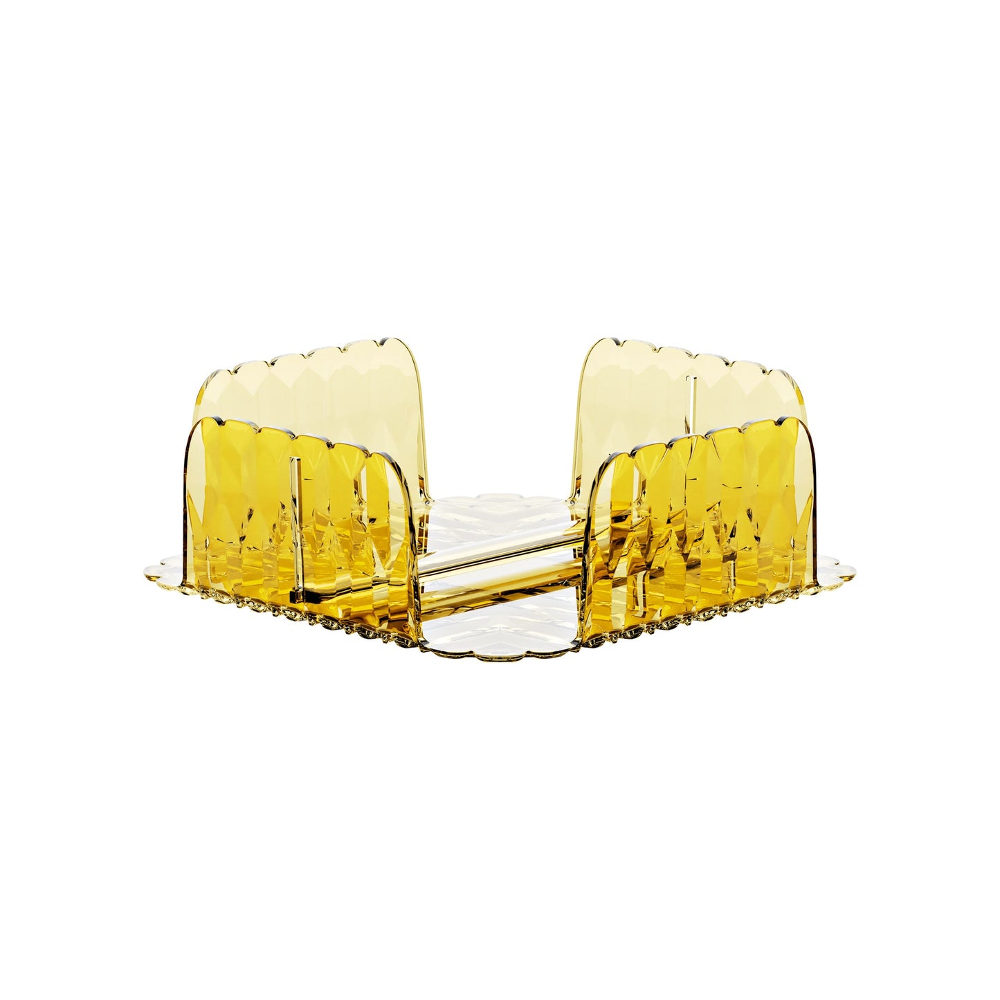 Portatovaglioli Vanity orizzontale colore giallo zafferano 20 x 20 x H 7,3 cm