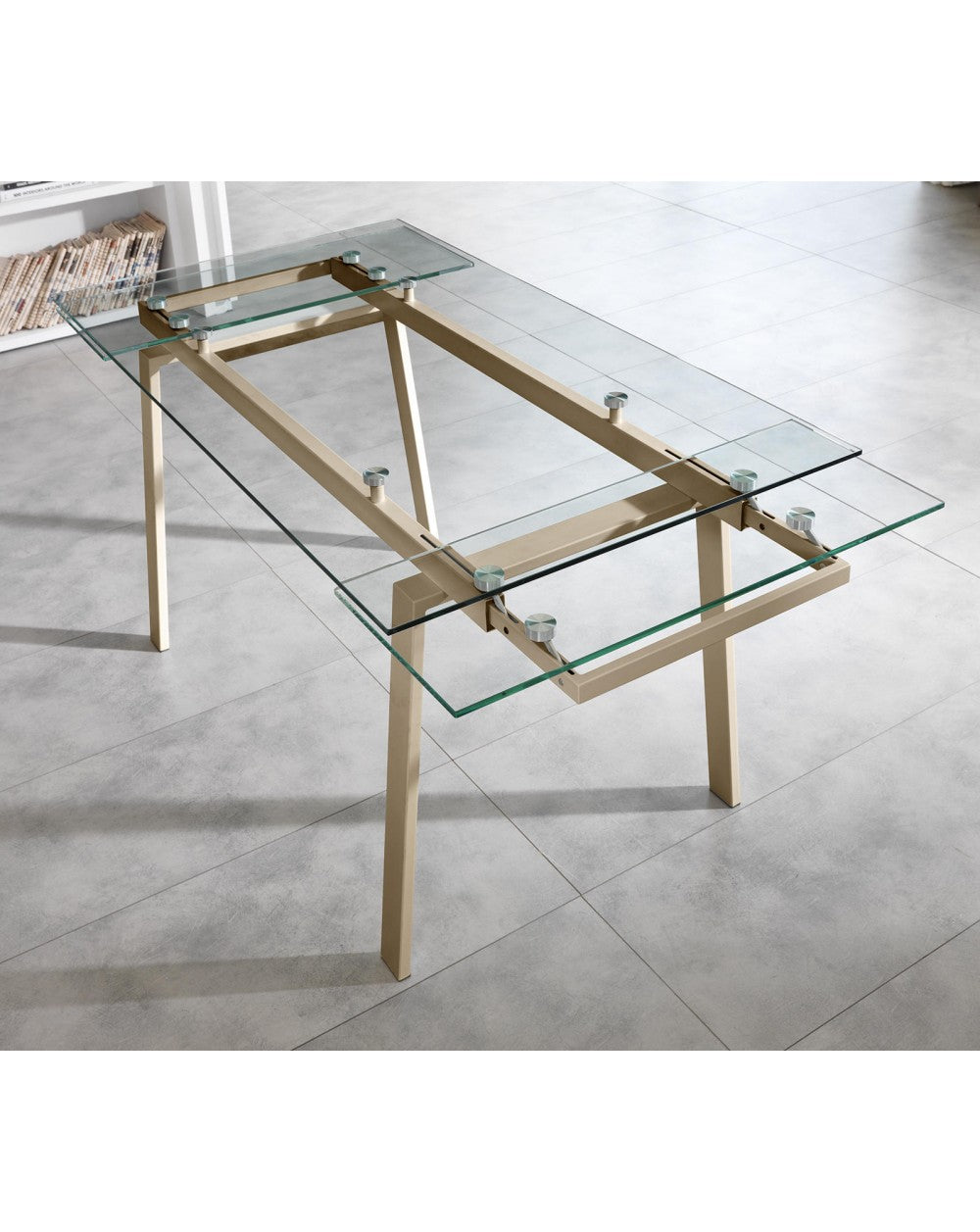 Tavolo Allungabile Tommy 140-200x80 cm, Gambe Tortora