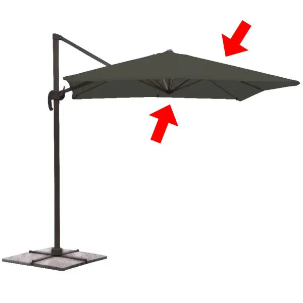 Telo ricambio per ombrellone Deluxe tortora 3x3m