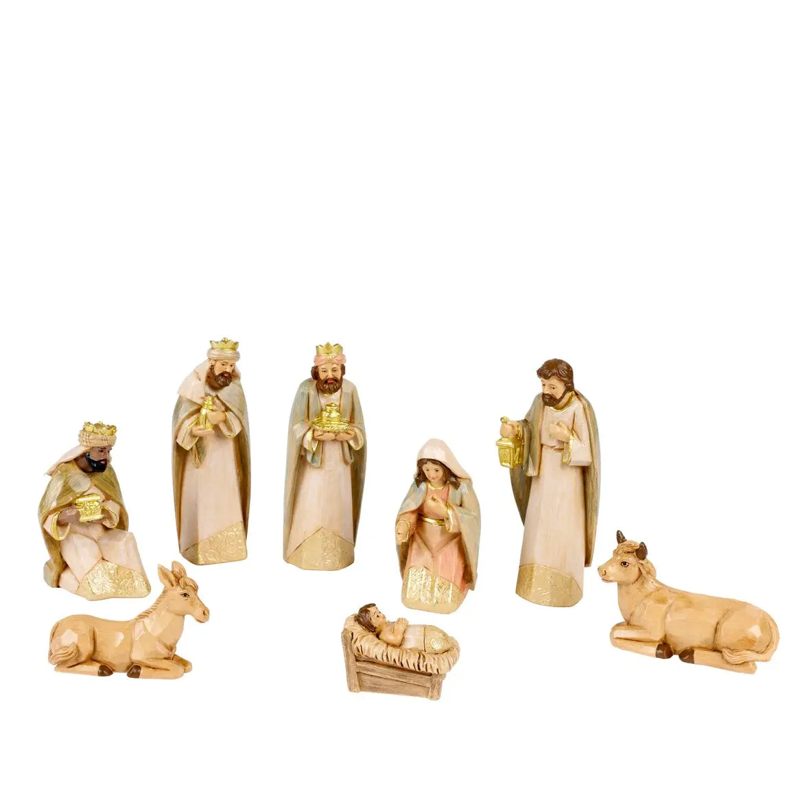 Set Natività in resina crema H12 cm – 8 pezzi