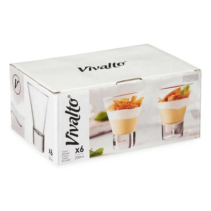 Bicchiere conico con base 230 ml trasparente