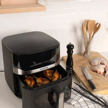 Friggitrice ad aria 10 litri 1800W con display digitale e finestra di controllo