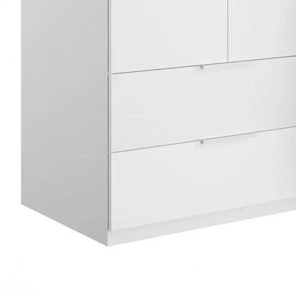 Armadio 3 ante e 2 cassetti cm 122x58 bianco