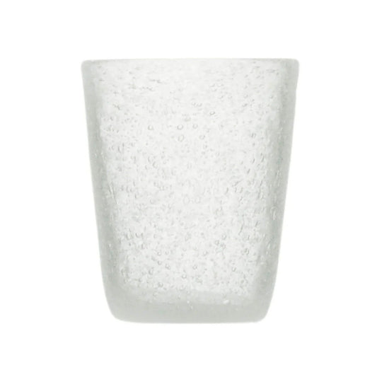 Bicchiere tumbler acqua white transparent memento originale in vetro soffiato 0,25L
