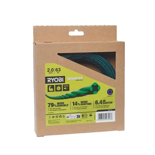 Filo tondo decespugliatore tagliabordi 2.0 mm x 63m RYOBI RAC178 (WHISPER™ Series)
