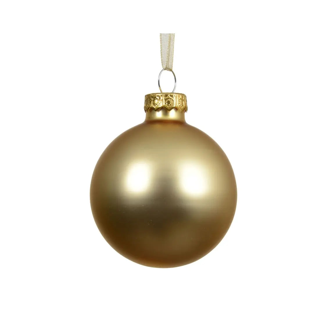 Sfera natalizia in vetro oro opaco Ø6 cm