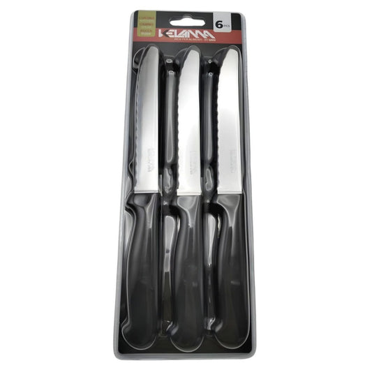 Set 6 coltelli da tavola kelama deluxe colore nero