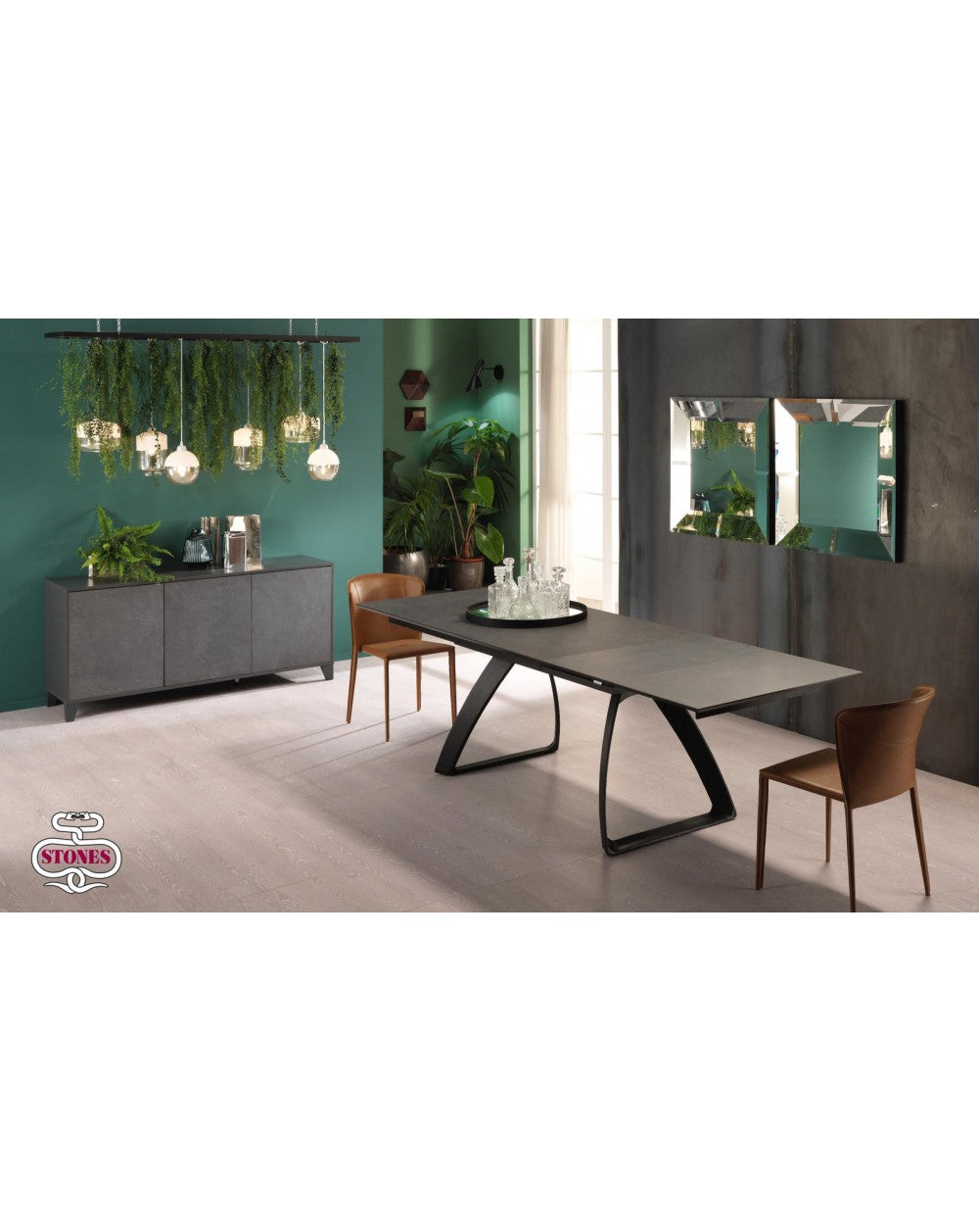 Tavolo Allungabile Barret 170-270x90 - Top Grigio Scuro