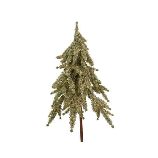 Mini albero di Natale oro glitterato Ø20 × H50 cm