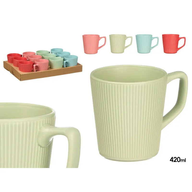 Tazza per colazione cm 9,8x13,5x10,7 h colori assortiti