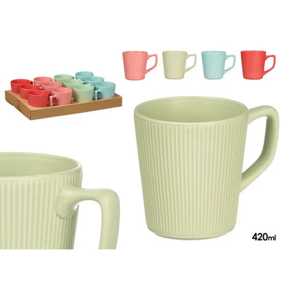 Tazza per colazione cm 9,8x13,5x10,7 h colori assortiti