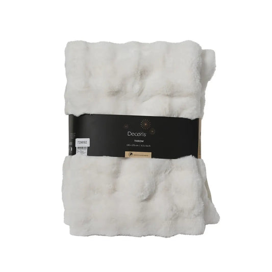 Coperta in poliestere bianca 130 × 170 cm