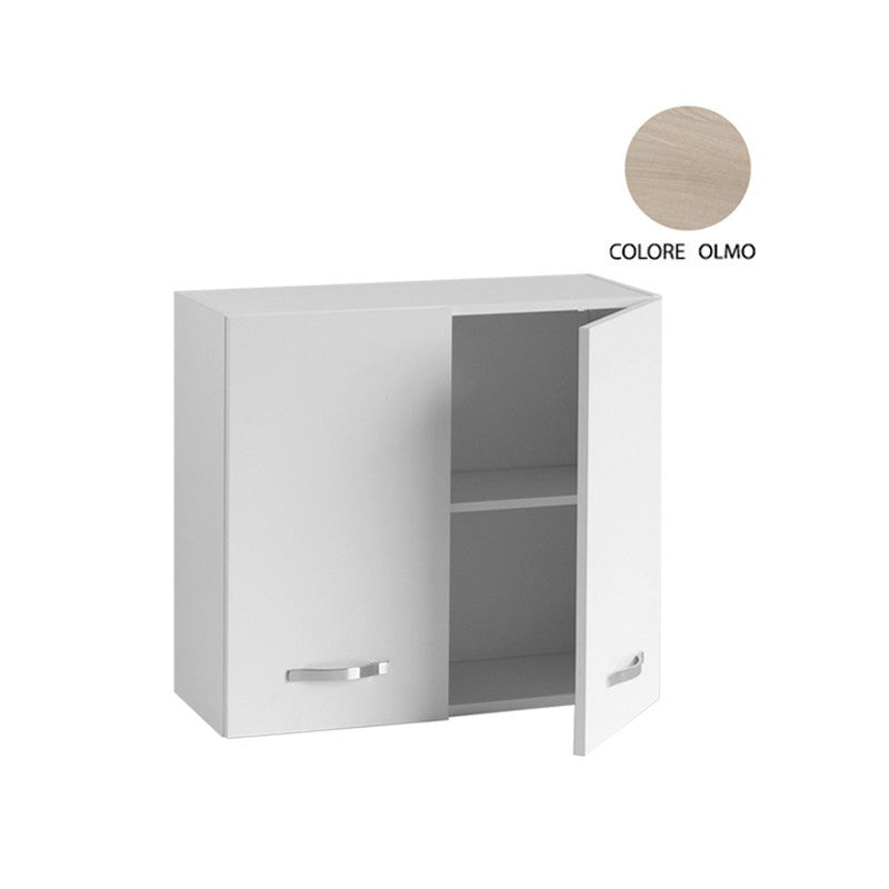 Pensile Cucina Componibile Bianco con 2 Ante Olmo 80x30xH 72