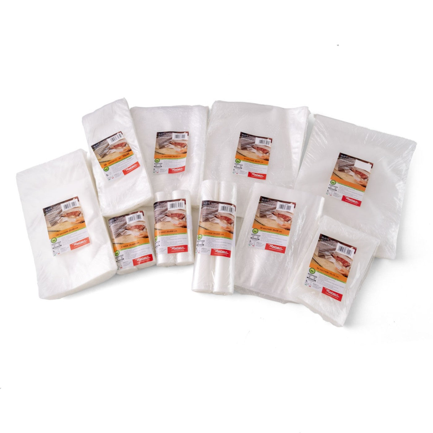 Sacchetti goffrati per sottovuoto cm 25x35,  conf. 20 Pezzi