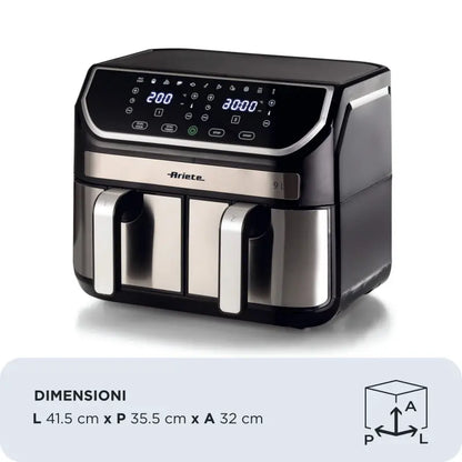 Ariete friggitrice ad aria 9l doppio cestello
