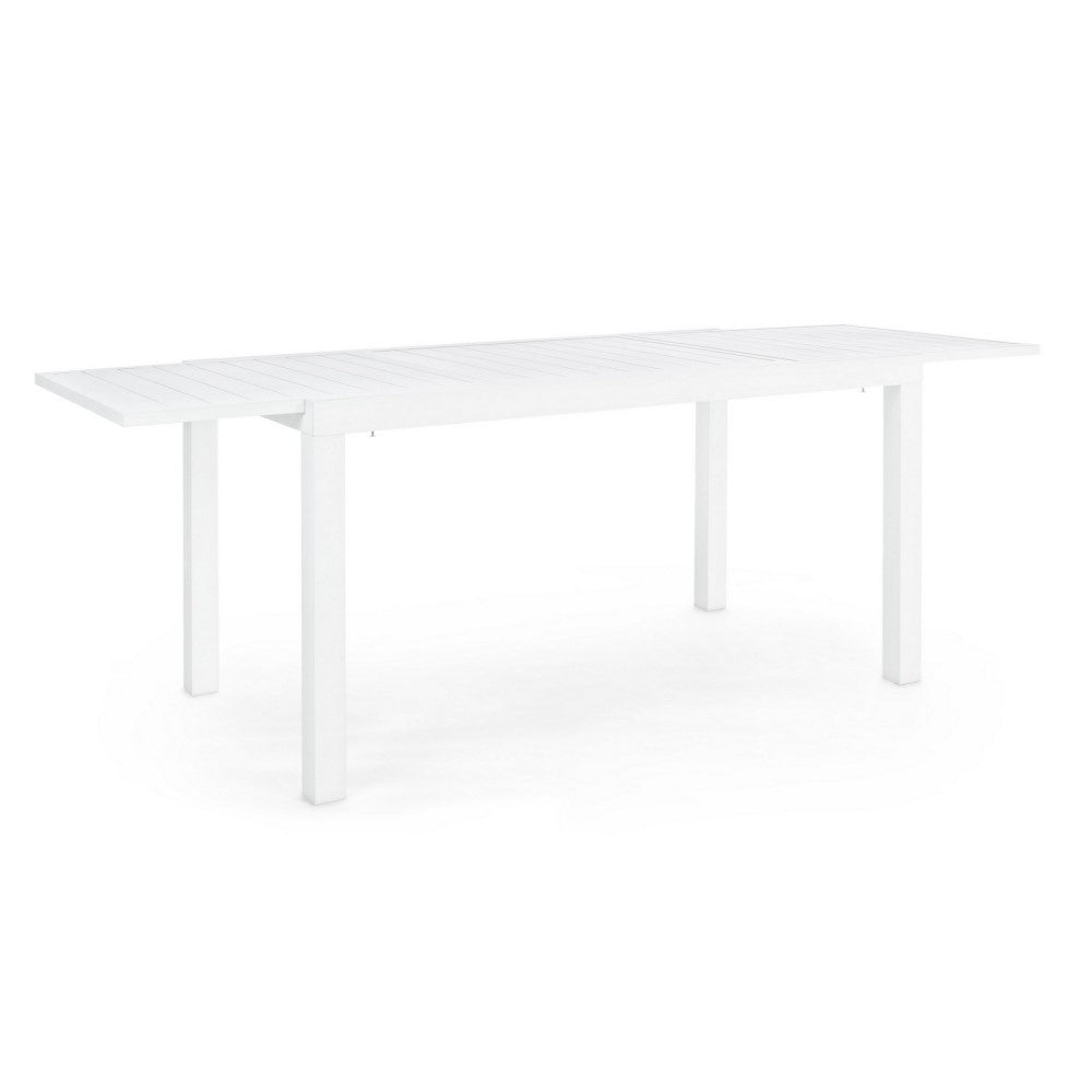 Extendable table 140-210x77 white in aluminium