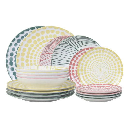 Set 18 pz Arkos in porcellana colori assortiti