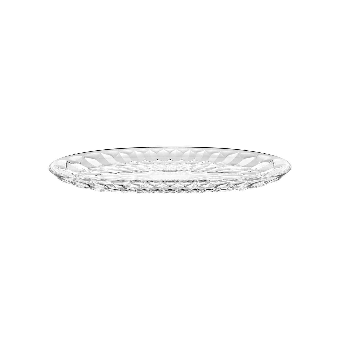Vassoio ovale grande 45x26,5x3,3 cm trasparente