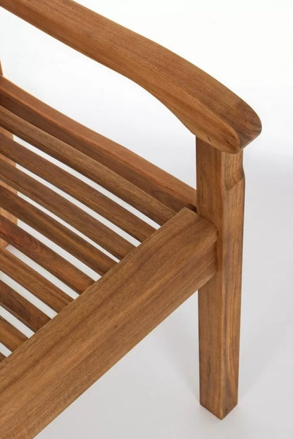 Panchina 3 posti Noemi in legno di acacia cm 158x60x88h