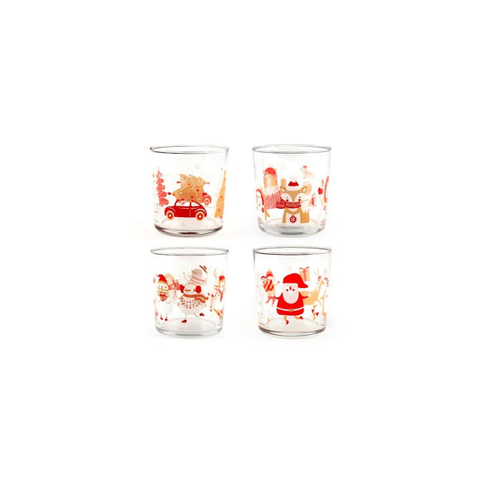 Bicchiere vetro happy christmas cl 35