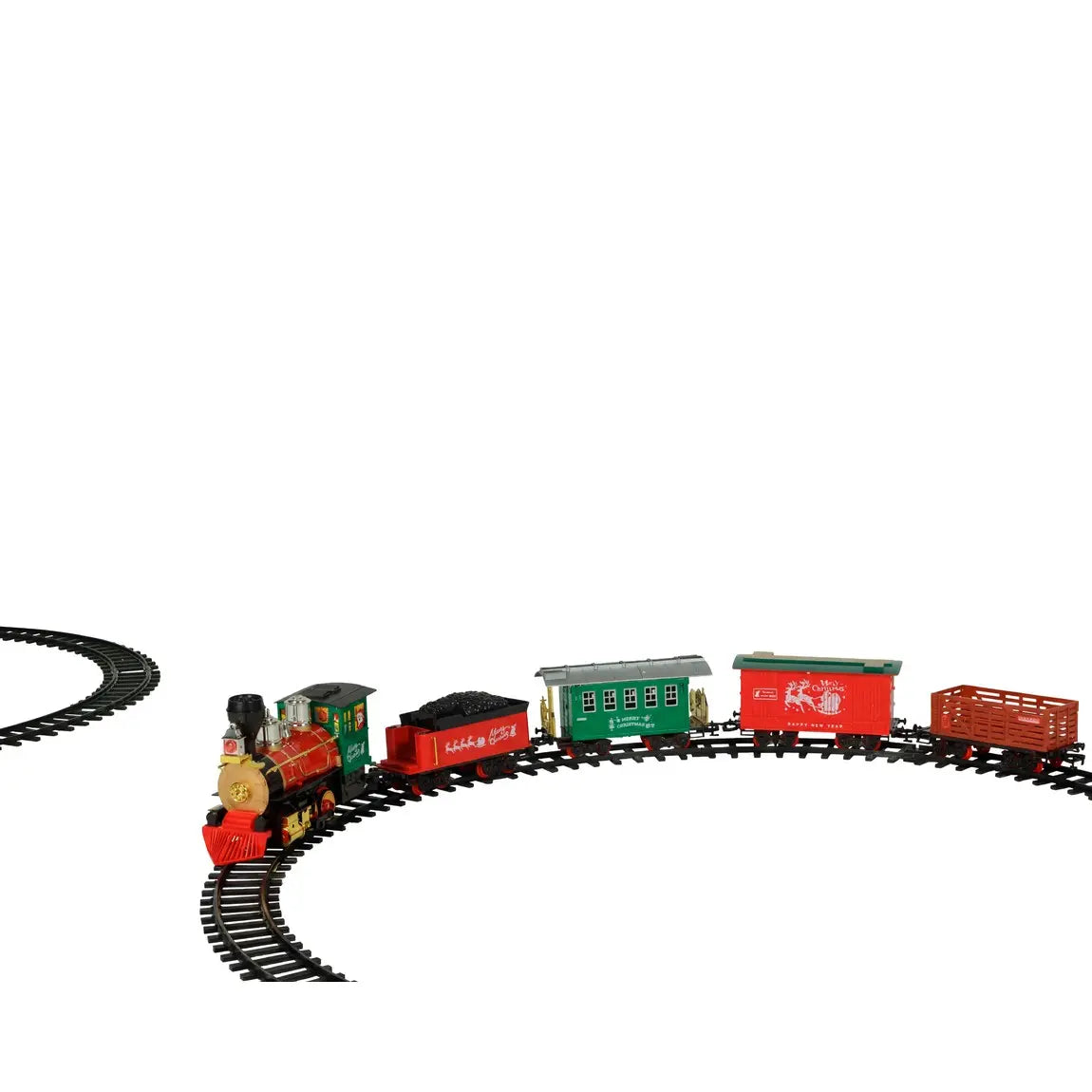 Trenino natalizio in plastica con LED 192 × 130 × H20 cm