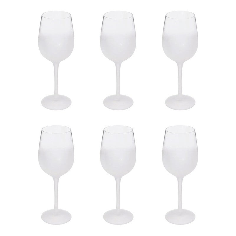 Set di 6 bicchieri da vino smerigliati 38 cl