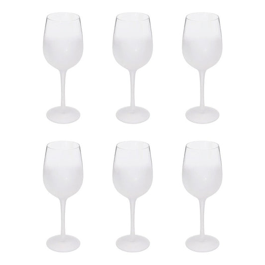 Set di 6 bicchieri da vino smerigliati 38 cl